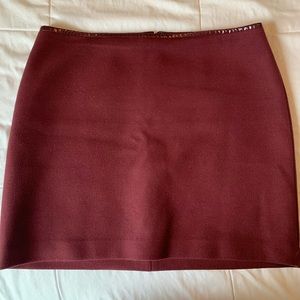 Maroon midi skirt